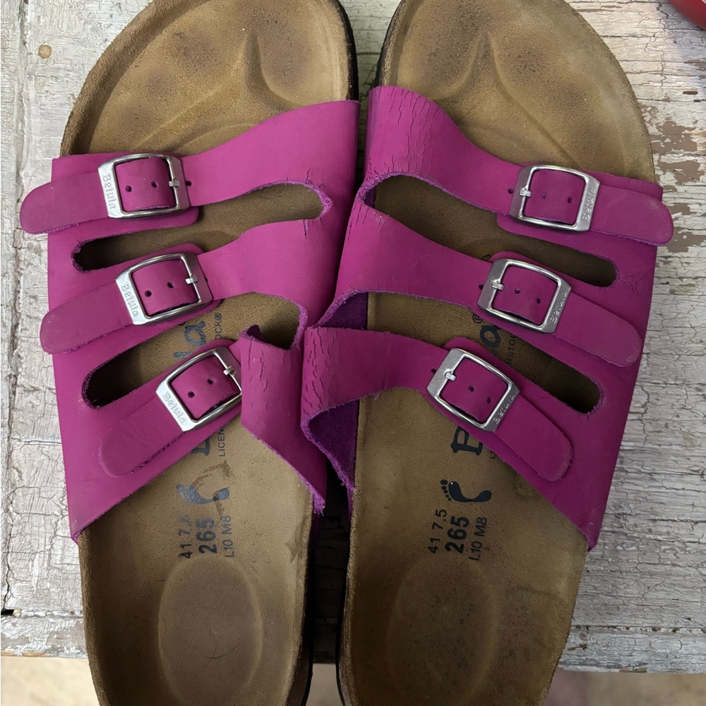 Birkenstock Florida Pink Triple-Strap Sandals